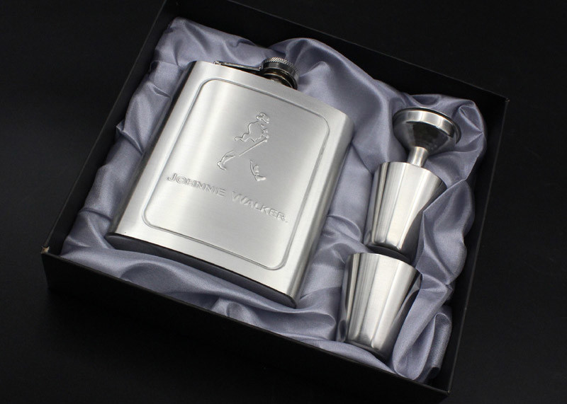 Customized 7 Oz Liquor Hip Flask , Warm Wine Bottle Stainless Steel Alcohol Flask