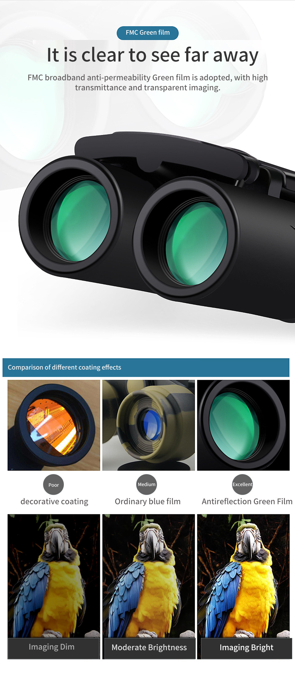 500X25 50000M Long Range Kids Binoculars Telescope Portable Zoom HD Low Light