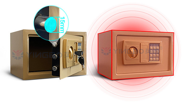 OEM 8.5L 3Bolts Electronic Home Safes With 2 Keys Solid Steel