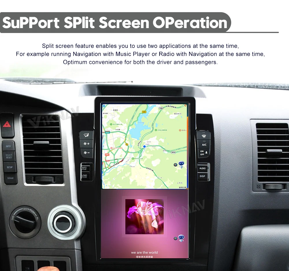 13.6 Inch Android Auto Stereo For 2007-2013 Toyota Tundra Navigation GPS Multimedia DVD Player Wireless Carplay 4G