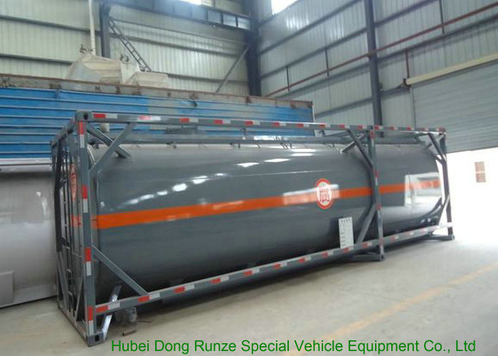 PE Lined Steel ISO Tank Container For Sodium Hypochlorite / Hydrochloric Acid
