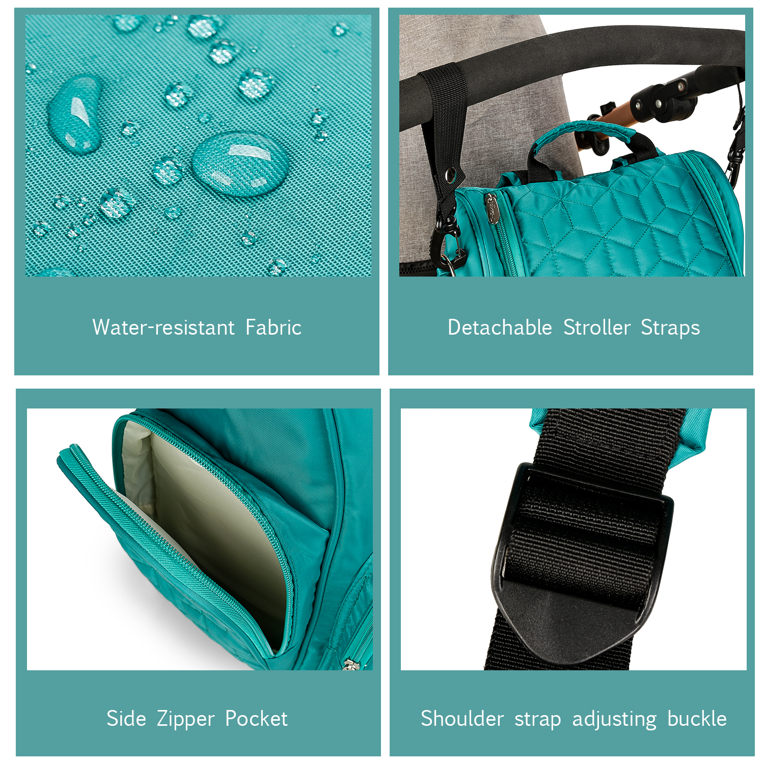 Waterproof Maternity Bag Baby Diaper Bag Large Multifunction Travel Backpack with Bottle Bag stroller strap foe Mom&Dad