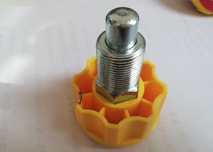 Yellow Caps Gym Equipment Parts / Weight Pop Pin For Strength Equipment