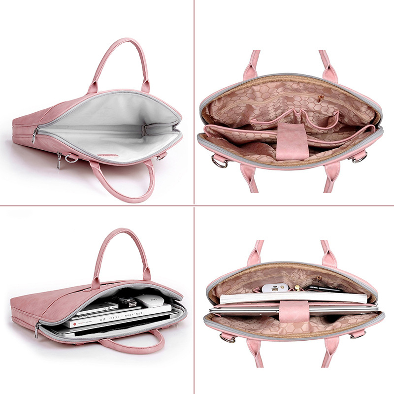 Women's PU Leather Business Laptop Bag Fashionable For Daily Use