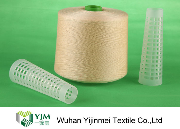 Dyed Colored Ring Spun 100 Percent Polyester Yarn High Strength For Sewing Machine