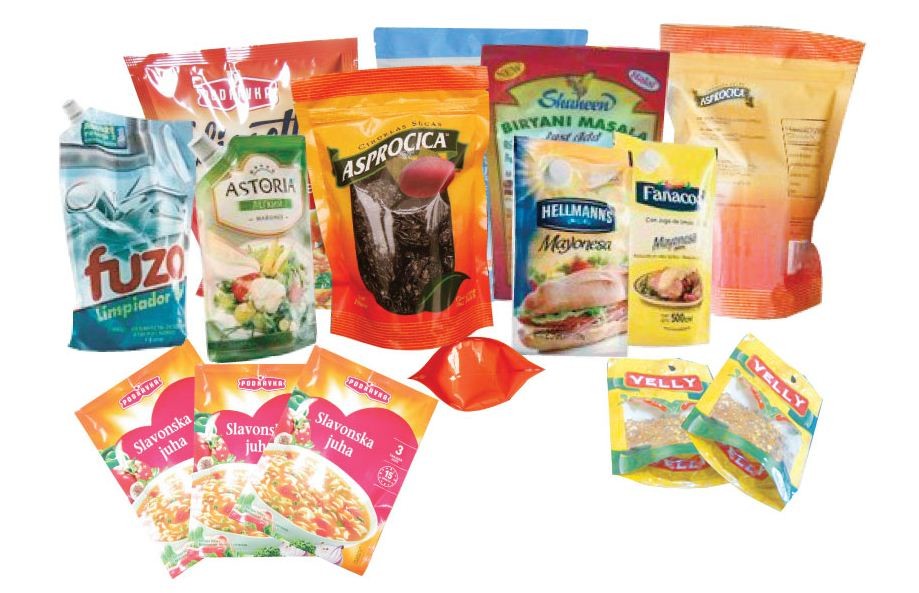 Stand Up Jucie Pouch Packing Machine 30-70bags/Min Speed 11000KG Weight