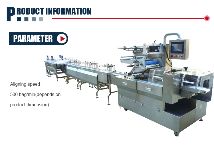 Fully Automatic Packing Machine Smart Belt Sugar Biscuit Food Sachet Automatic Packing Line