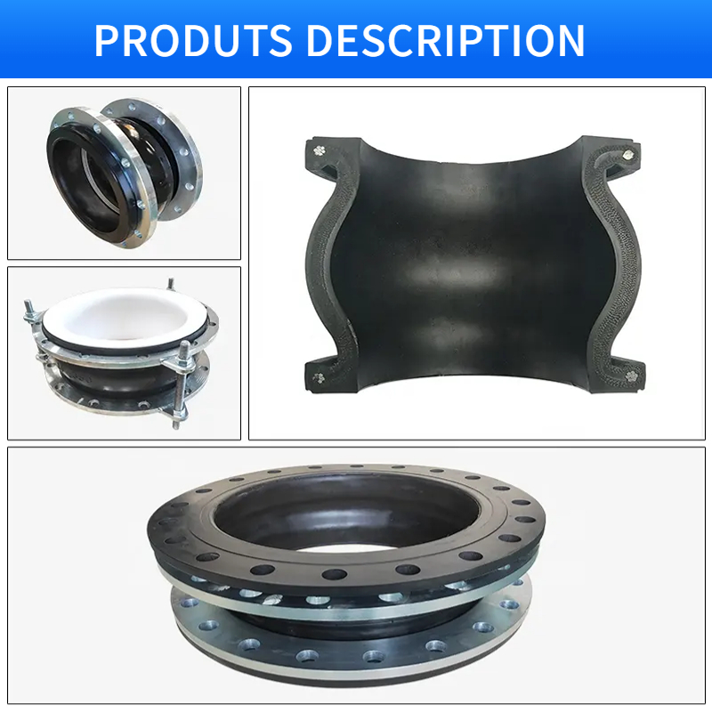 Round Double Arch Expansion Joint Epdm Rubber Joint Booster Ring For High Pressure Applications