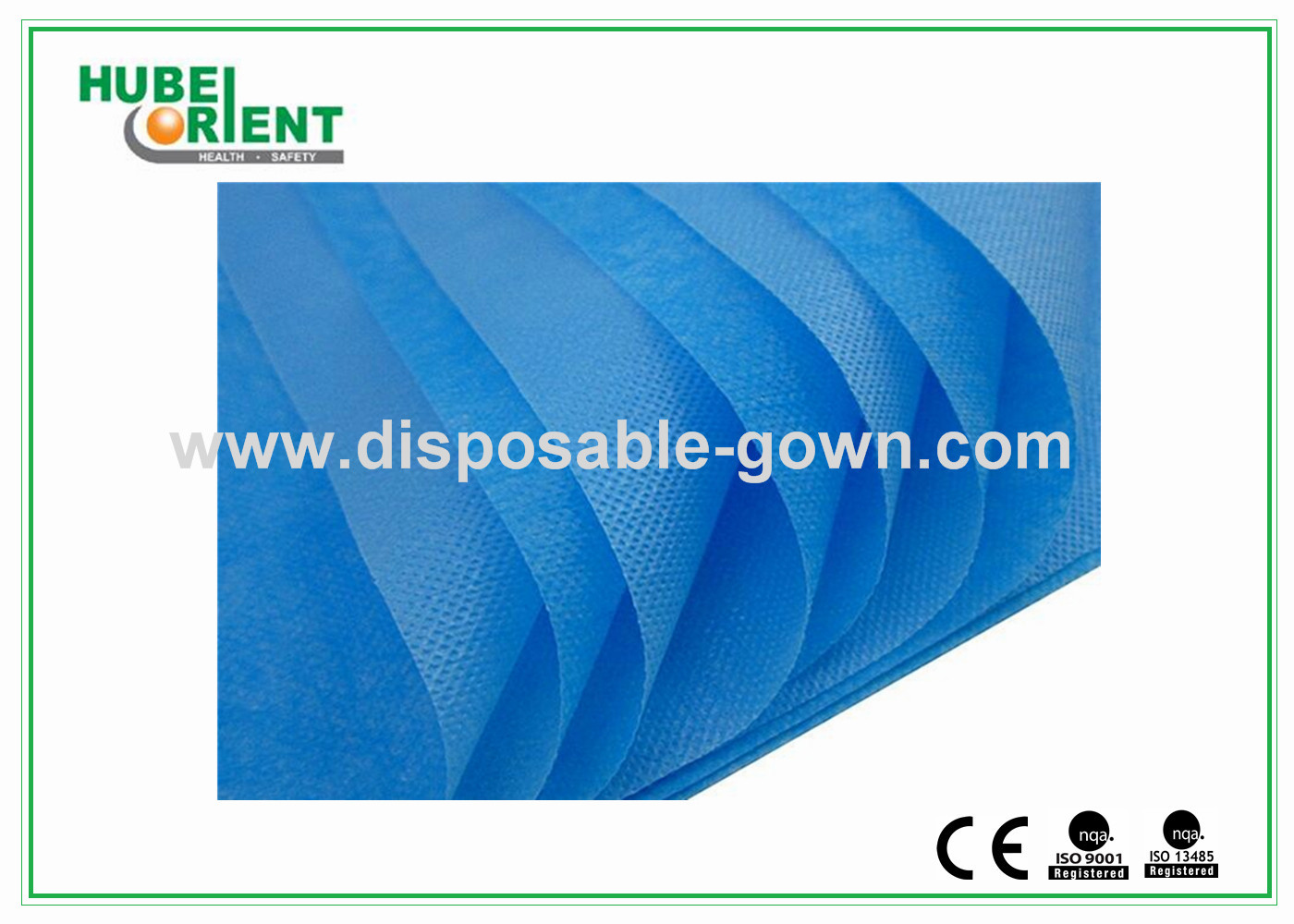 Single Use Non Woven Disposable Bed Sheets with Round Elastic Rubber , White / Blue Color