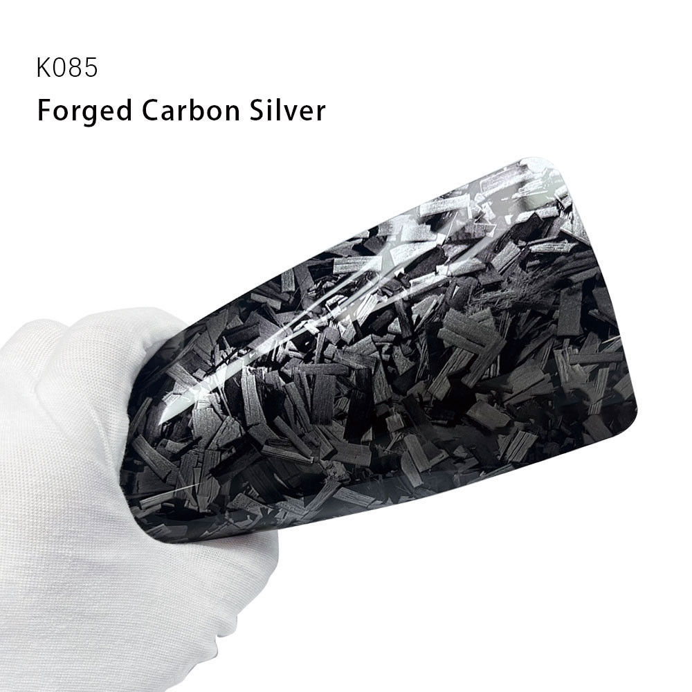 Forged Carbon Silver Color Paint Protection Film Self Adhesive TPU Car Wrap
