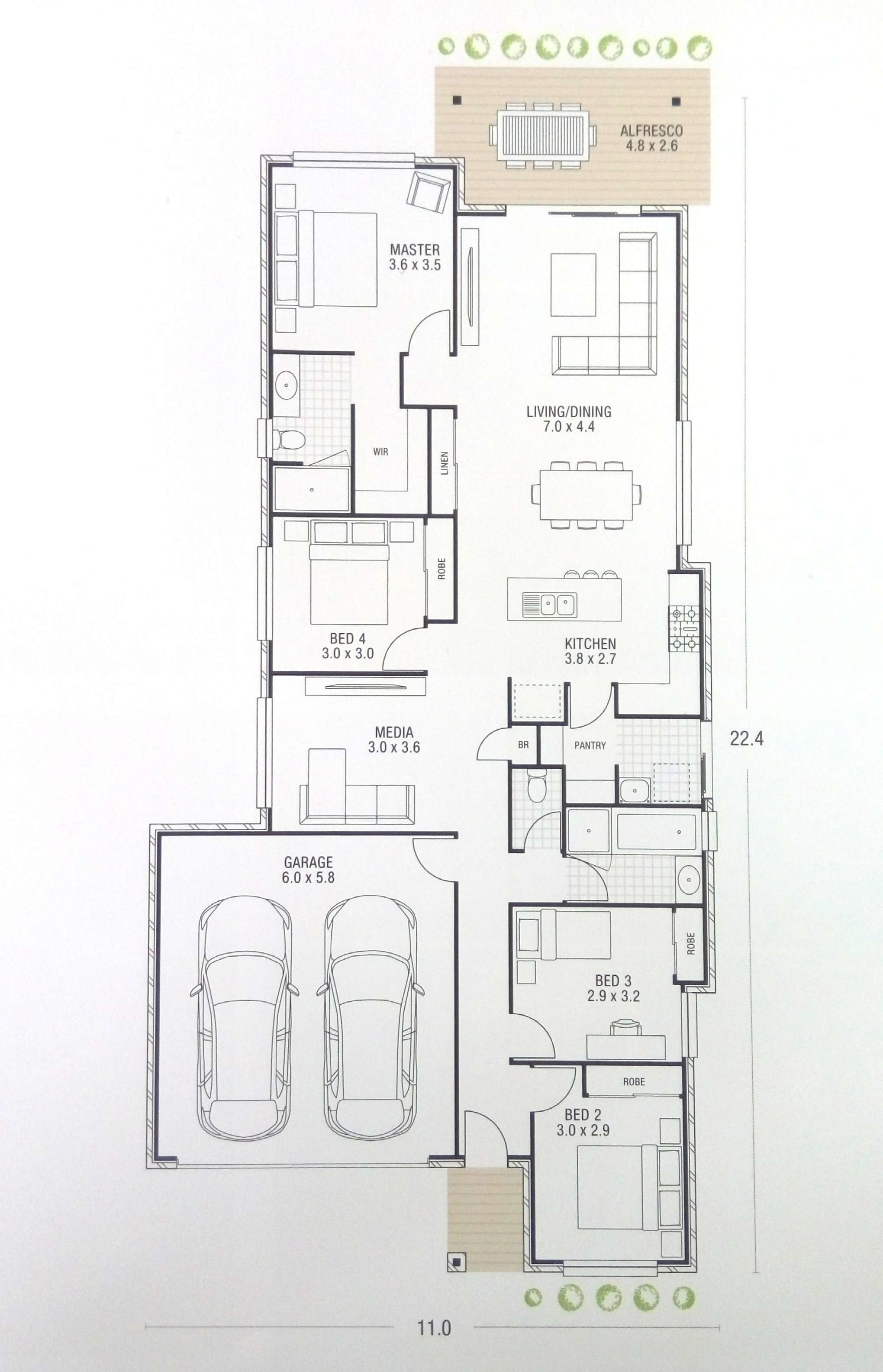 Cheap Home Prefabricated Light Steel System House Single Storey Villa with Garage
