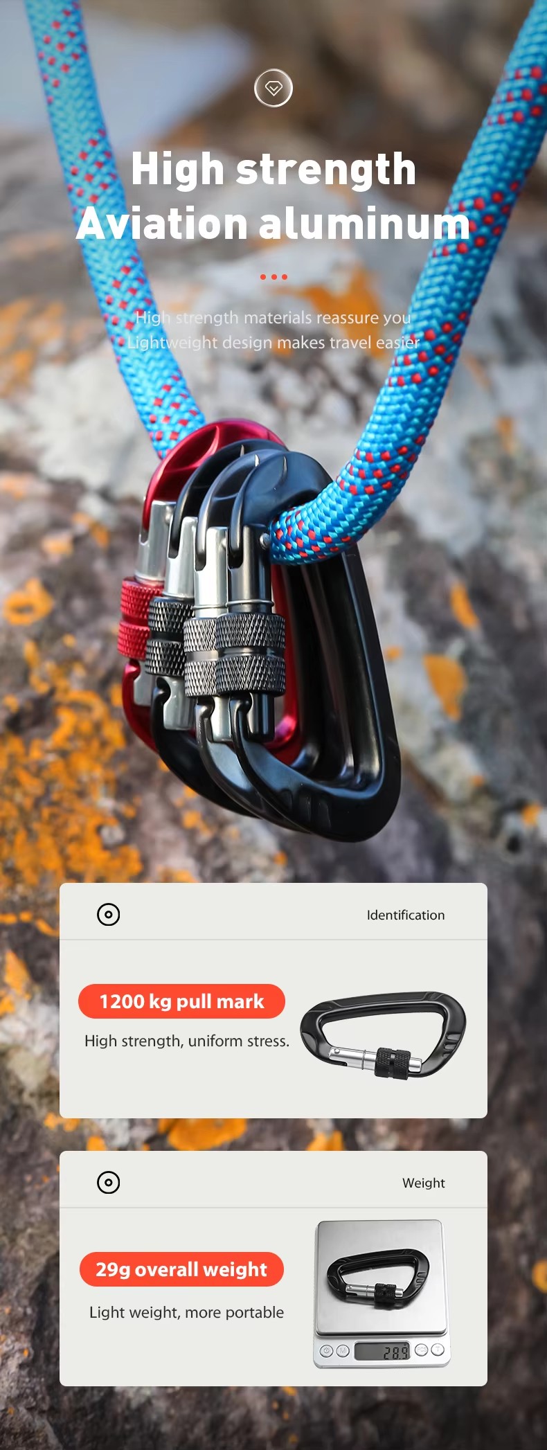 Climbing Hook Heavy Duty Stainless Steel Rugged Design Rock Climbing