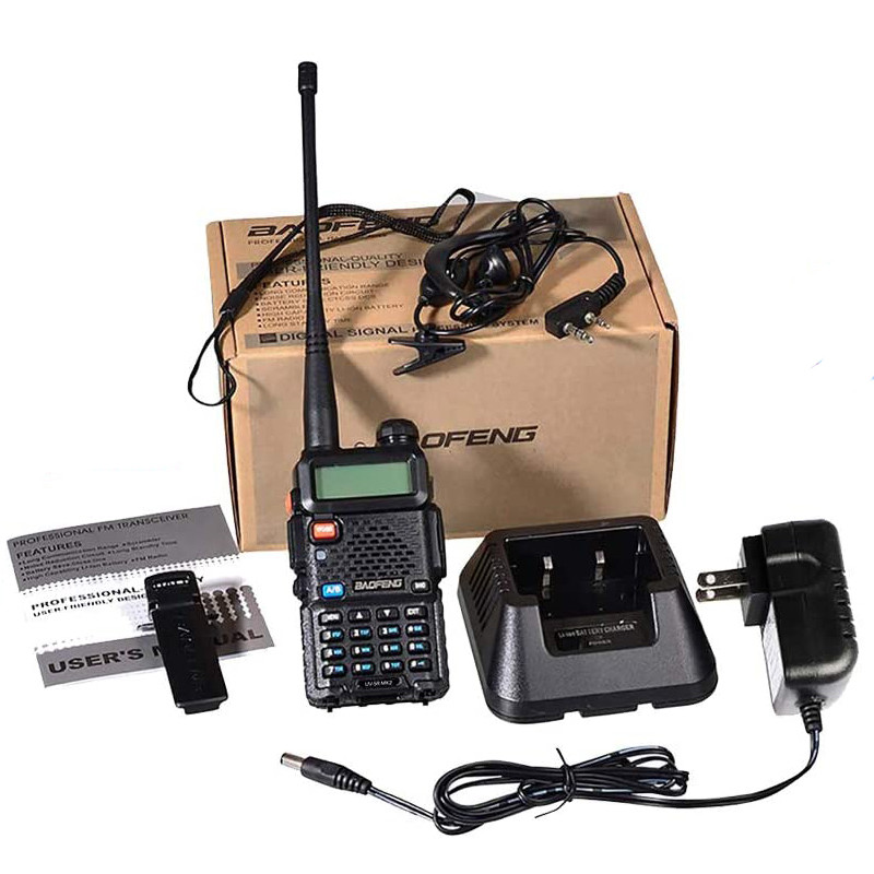 Baofeng 5-Watt Dual Band Two Way Radio Includes Full Kit with Large Battery
