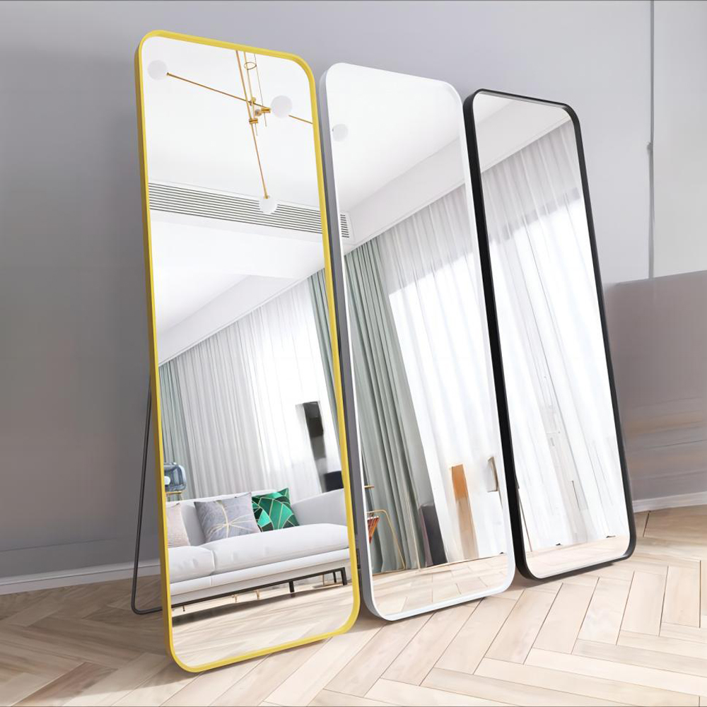 Best Modern Stylish Aluninium Alloy Frame Standing Floor Mirror for Bedroom Decoration