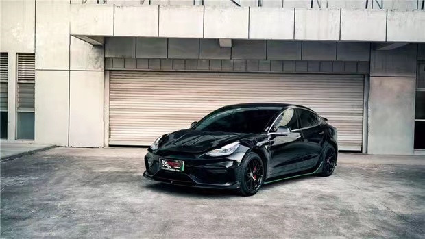FPR 2019 Spoiler For Tesla Model 3 Body Kit 2022 ACP Style Front And Rear Bumper
