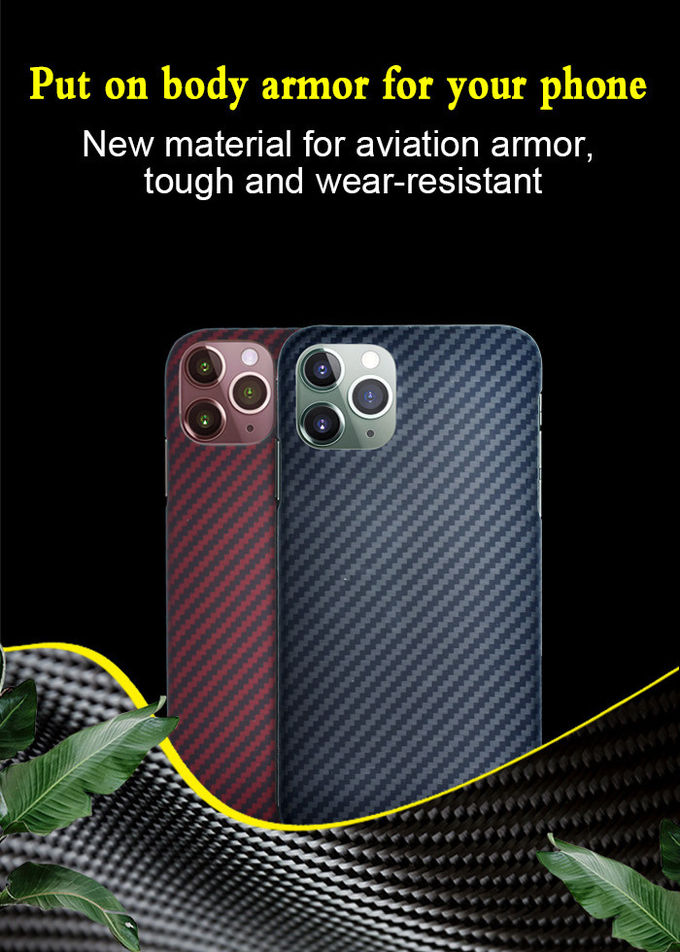 iPhone 11 Pro Matte Twill Aramid Fiber Phone Case Kevlar Mobile Cover
