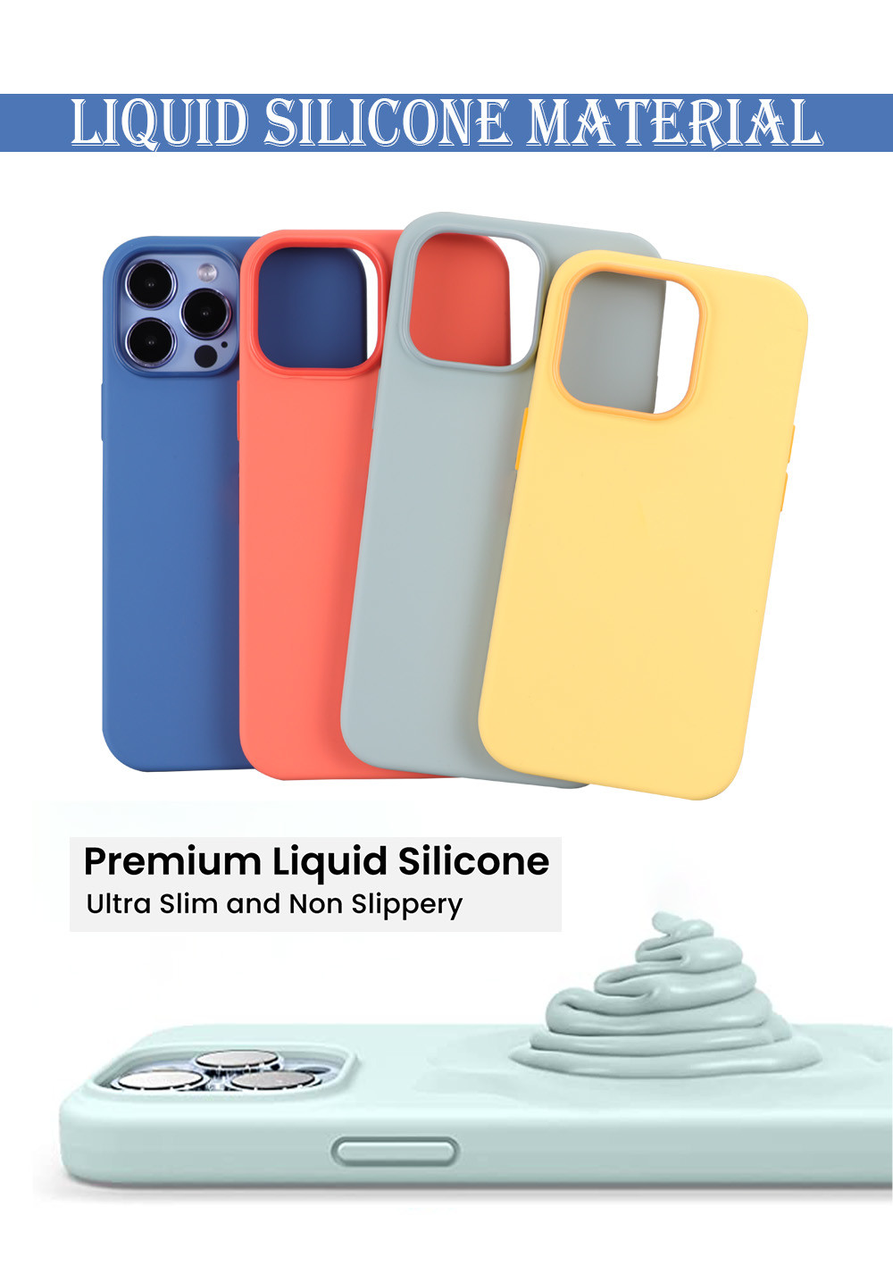 Custom Real Silicone Mobile Phone Case Soft Skin Friendly Pink For IPhone