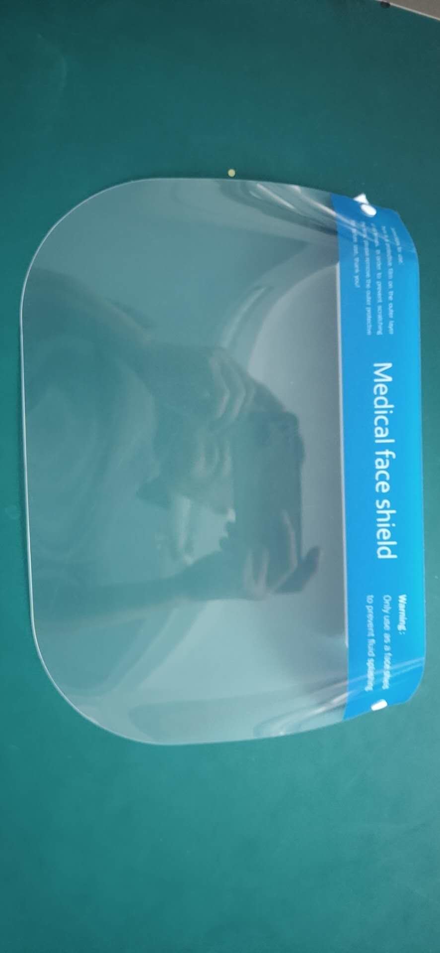 anti-fog thin clear plastic pet sheet for face shields
