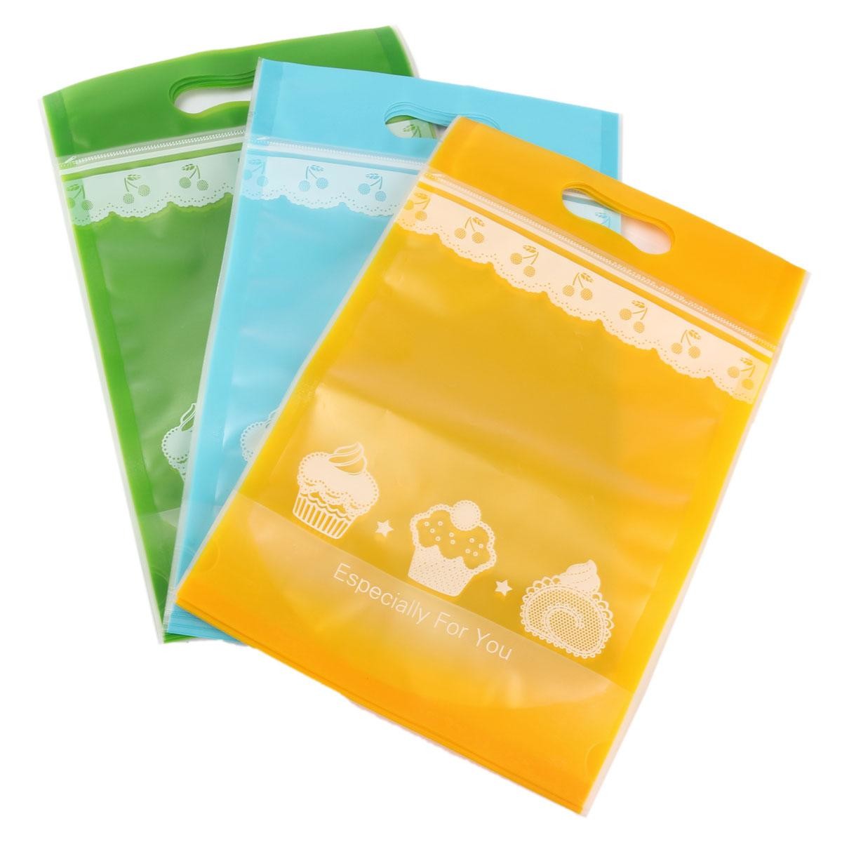 LDPE Material Custom Die Cut Plastic Bags Gravure Printing High Durability