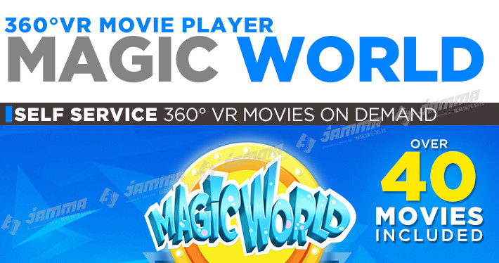 Virtual reality self service 360° movie player / Magic world / Panda and dinosaur / VR on demand