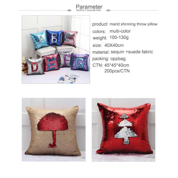 2021 New Design High Quantity Sublimation Flip Sequins Cushion Cover Customized Sequin Pillowcase