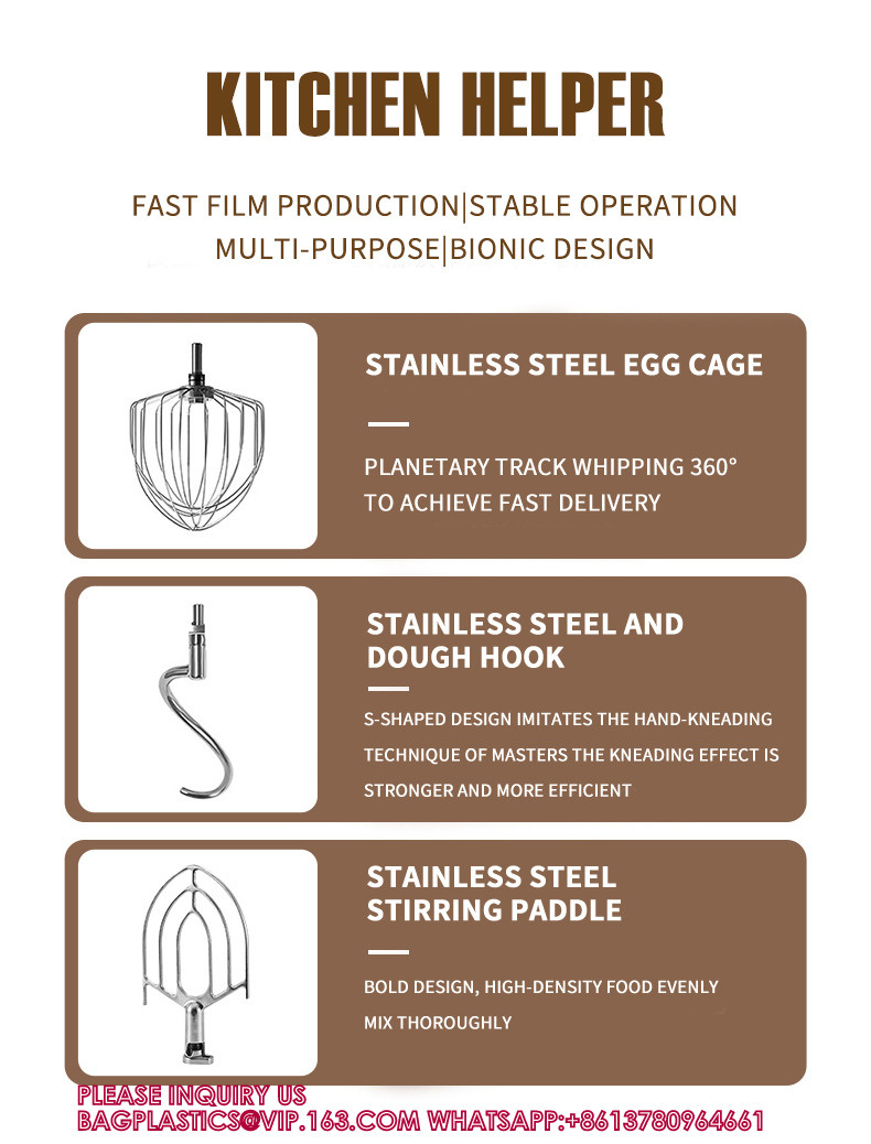 Professional Spiral Dough Mixer Electric Stainless Steel Body Multifunction Dough Mixer For Commercial Use