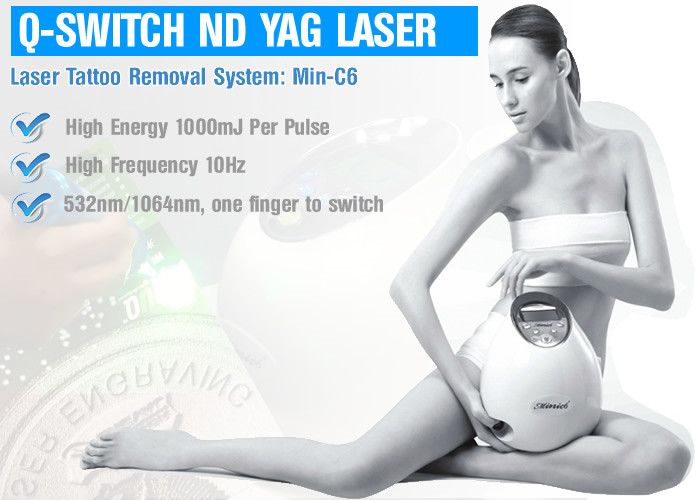 High Peak Power Pico Laser Machine Q Switch ND YAG Laser Machine For Tattoo / Hair Removal