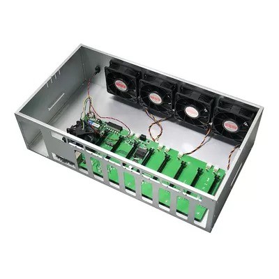 4GB DDR3 Ethereum Coin Miner 4 Fan Cooling 8 GPU Rig Case