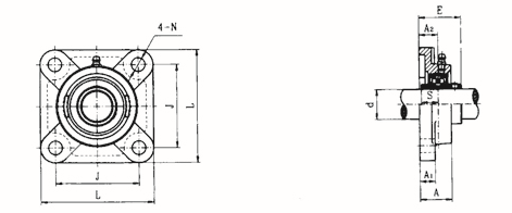 Bearing Housing F208 ISO9001 2015 ISO14001 2015 OHSAS 18001 2007 Certified 1.8KG Weight