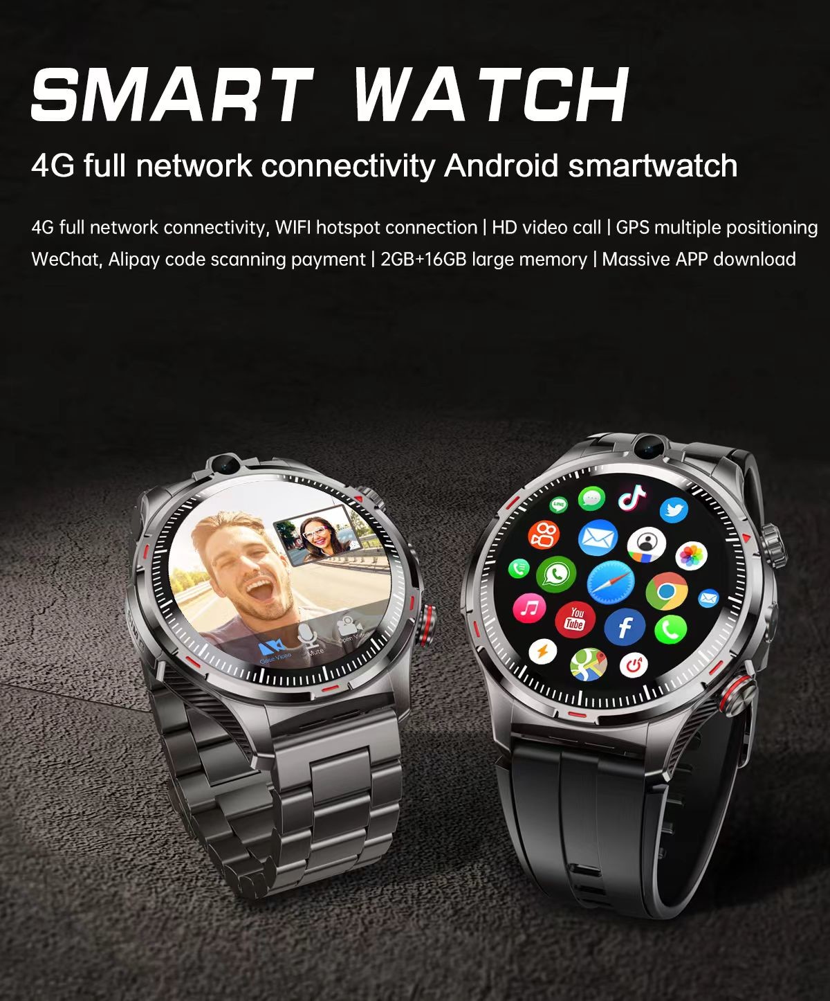 1.43 Inch Smartwatch LW12 1.43 Inch Android Smartwatch With Camera And Sim Card