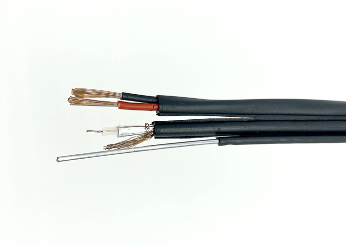 Outdoor UV PE Jacket Siamese Coax Cable PK-75-2-13 2x24x0.2mm CCA Power Wire