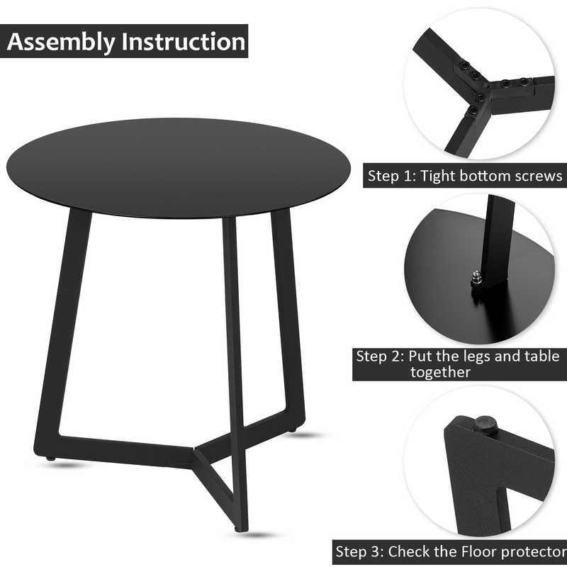 H18.12inch Livingroom Small Round End Table