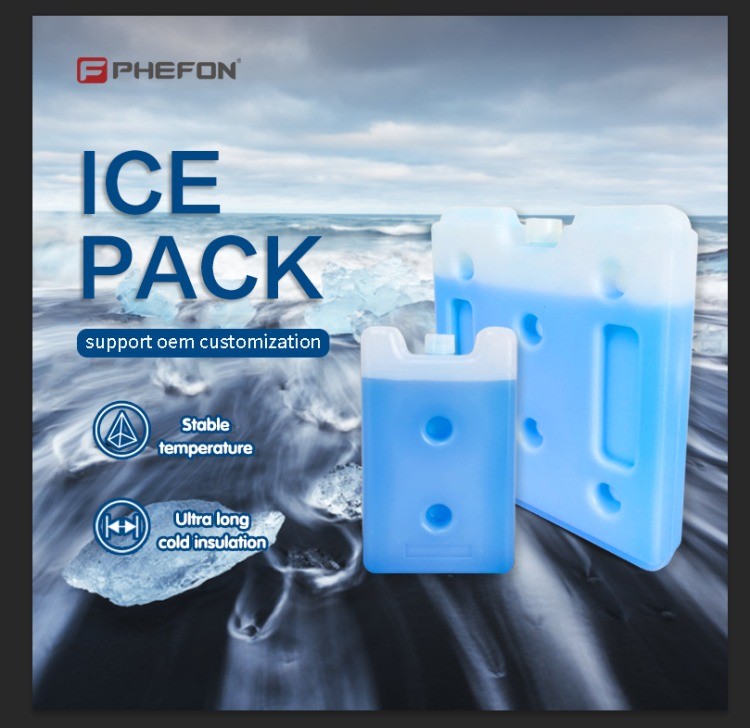 Customizable PCM Phase Change Material Ice Pack HDPE Plastic Ice Box For Cooler Box