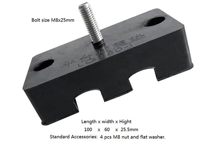 HVAC Rubber Pad Anti Vibration Mat Air Conditioner Bracket Mounting