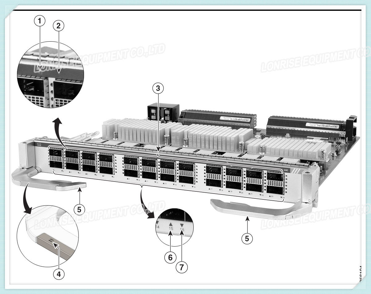 C9600-LC-24C Cisco Ethernet Network Switches Modules Cards 24 Port 40GE / 12 Port 100GE
