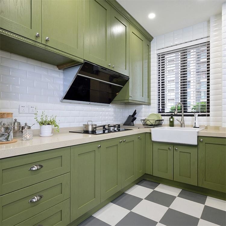 NSF Lacquer Finish Kitchen Countertop Cabinets Customized Size