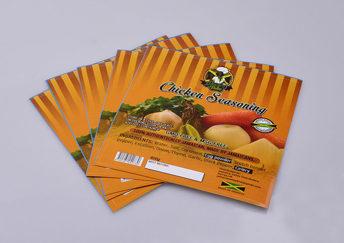 Printing personalized sticky paper chicken seasoning can packaging sticker label