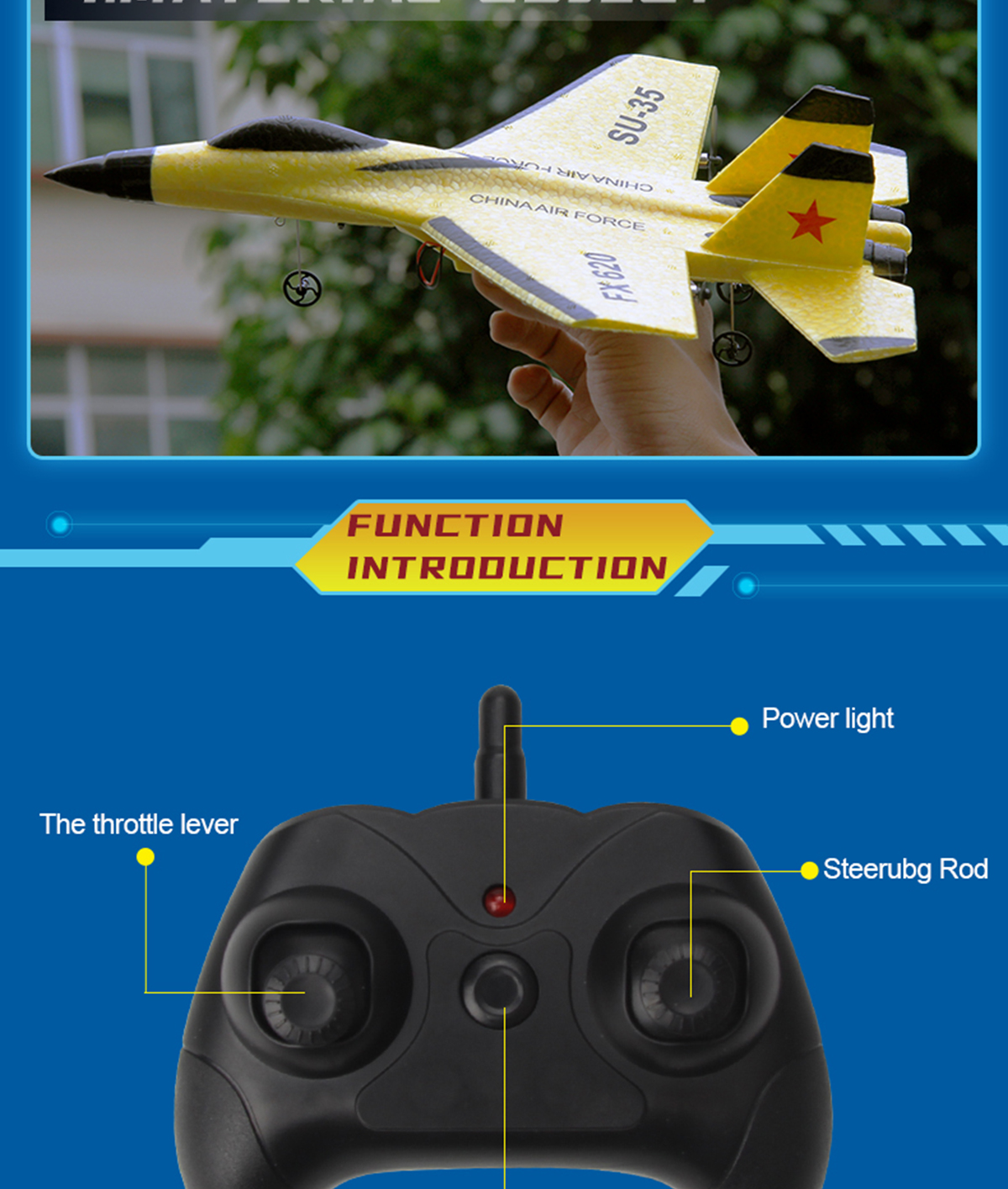 2.4g Frequency Epp Foam Airplane Fx-620 Rc Glider Su-35 Rc Airplane Remote Control Fighter Hobby Plane Glider Airplane Toys