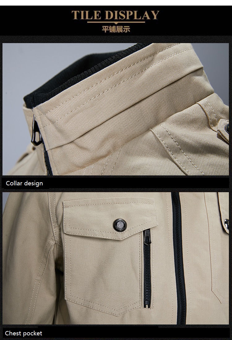 High Quality Mens Pilot Jacket With Fur Lining Plus Thick Wash Outdoor Jackets For Men