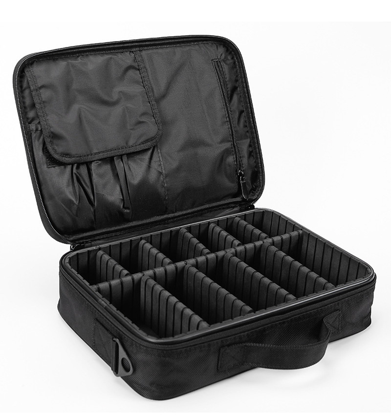 Adjustable Dividers Travel Cosmetic Organizer Toiletry Bag