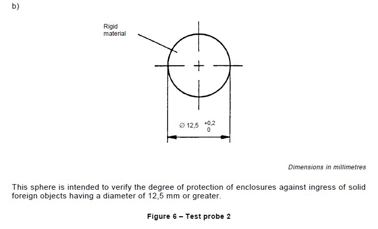 IEC61032 Figure 6 Test Sphere Probe 2 HT-I06