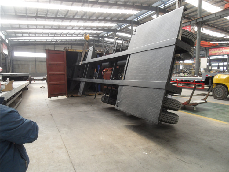 20ft Container Skeleton Dumping Semi Trailer 7700*2500*3070 mm Mechanical Suspension