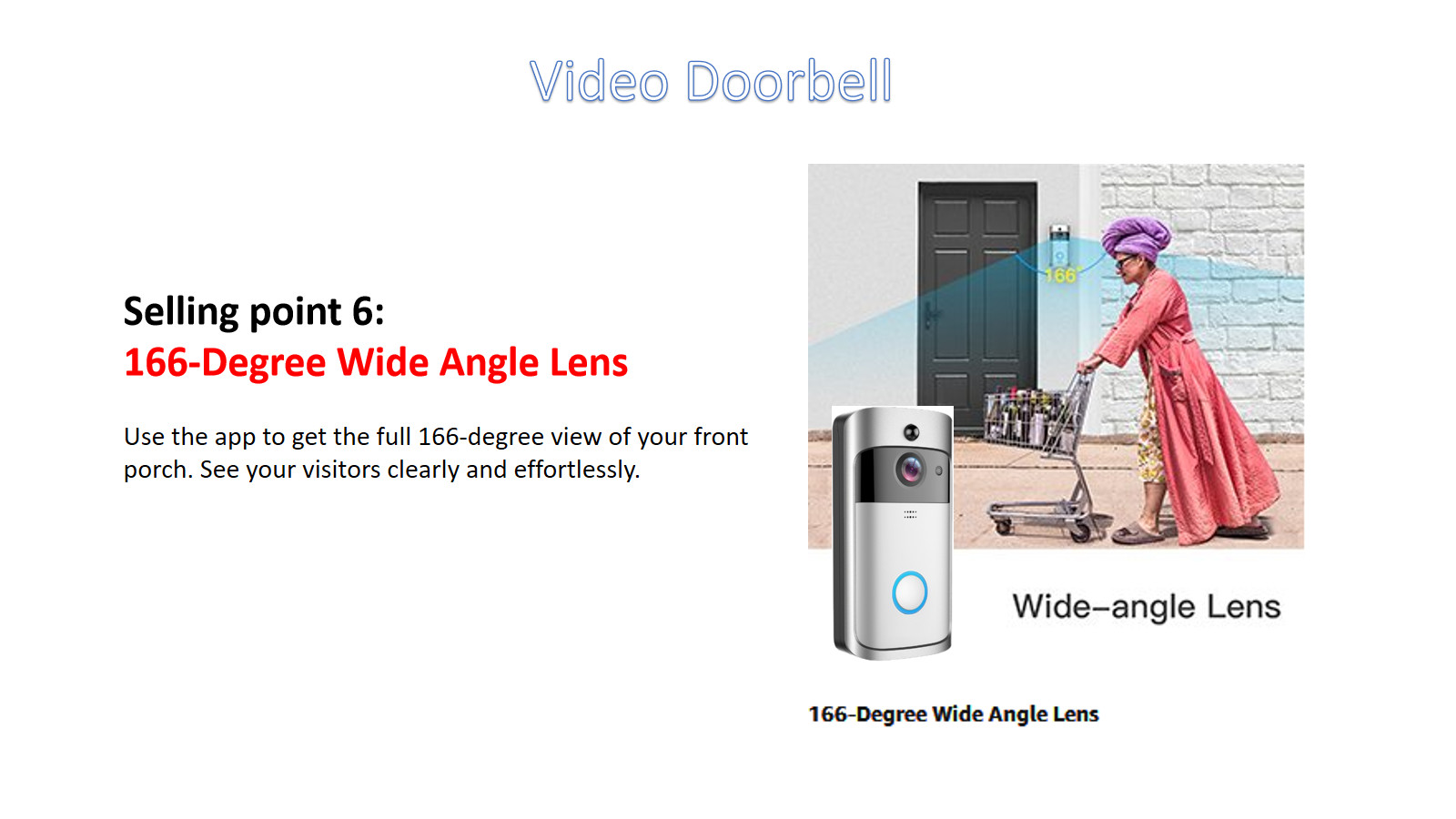 HFSecurity RD01 Wide Angel WIFI VIsua Real Time Two Way Audiol Door Bell
