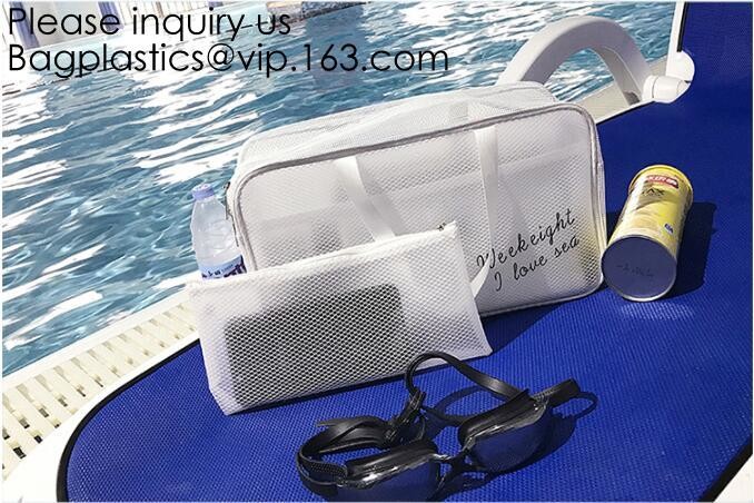 Clear Zipper Pouch with Strap Makeup Bag PVC Cosmetic Pouch,Printing Clear k Cosmetic PVC Pouch, bagease, bagplast