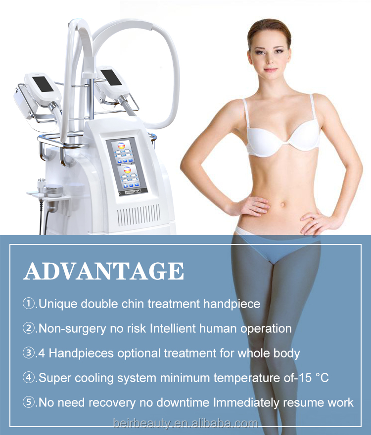 Multifunctional Vacuum Cavitation System With 4 Cryo Handles RF Fat Burning Machine