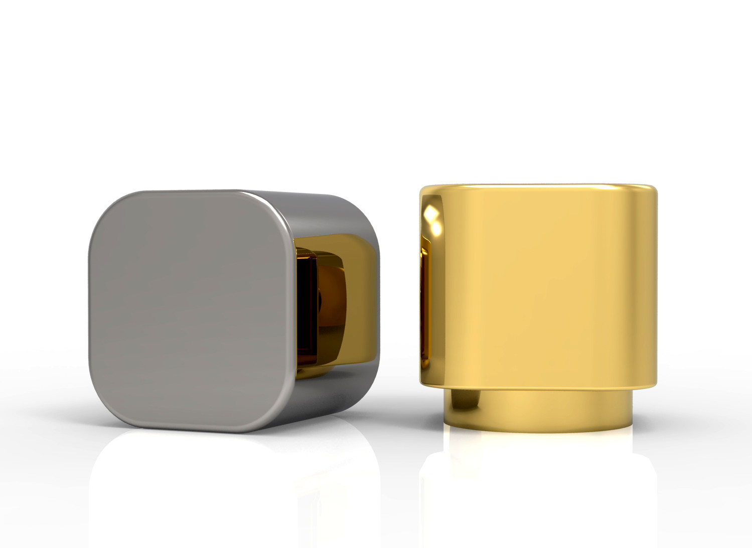 Luxury Glass Perfume Bottle Cover , Custom Zamac Perfume Cap