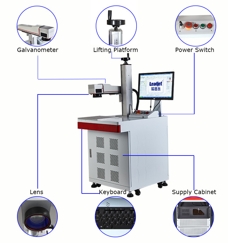 Raycus 30w Fiber Laser Engraving Machine Industrial For Metal PVC