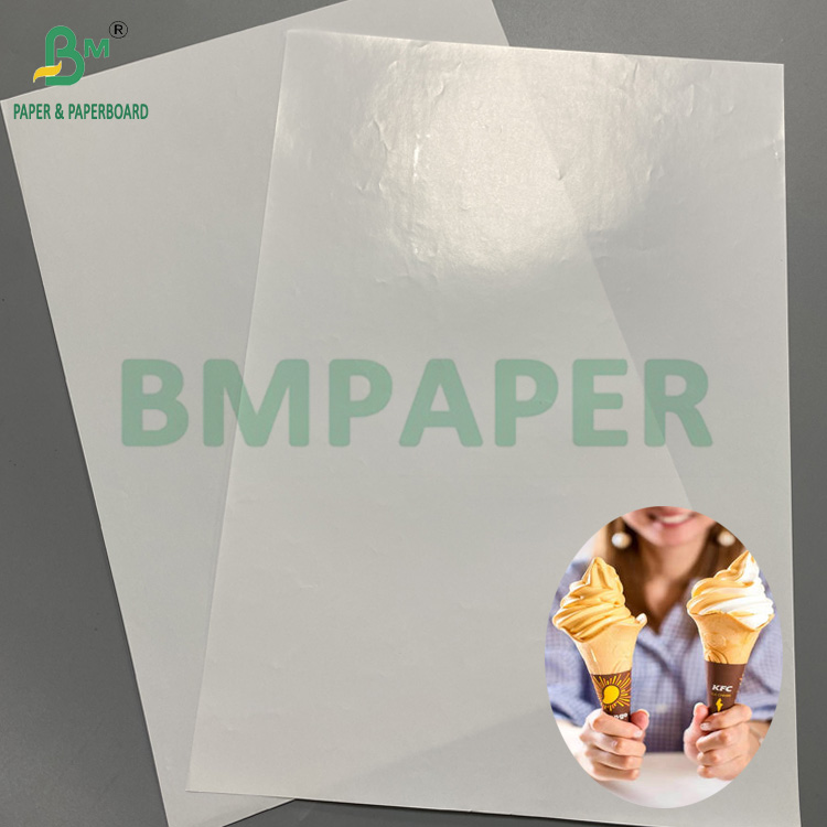 80gsm Ice Cream Cone Paper Sleeve Freezer Paper Material Food Grade