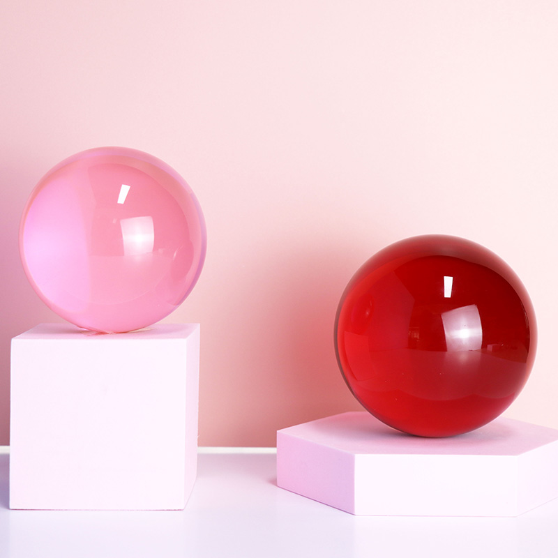 factory wholesale custom colorful decorating acrylic ball for kids play color resin toys ball