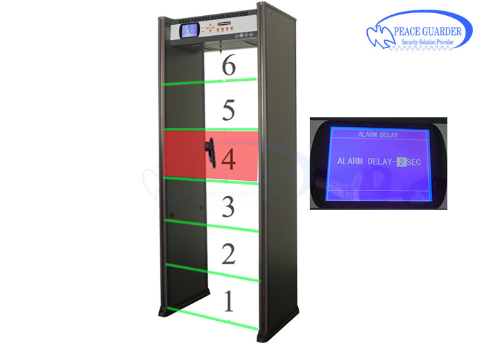 PG600 Waterproof Courts Walkthrough Metal Detector , EMD Body Scanner With Pinpoint Detection